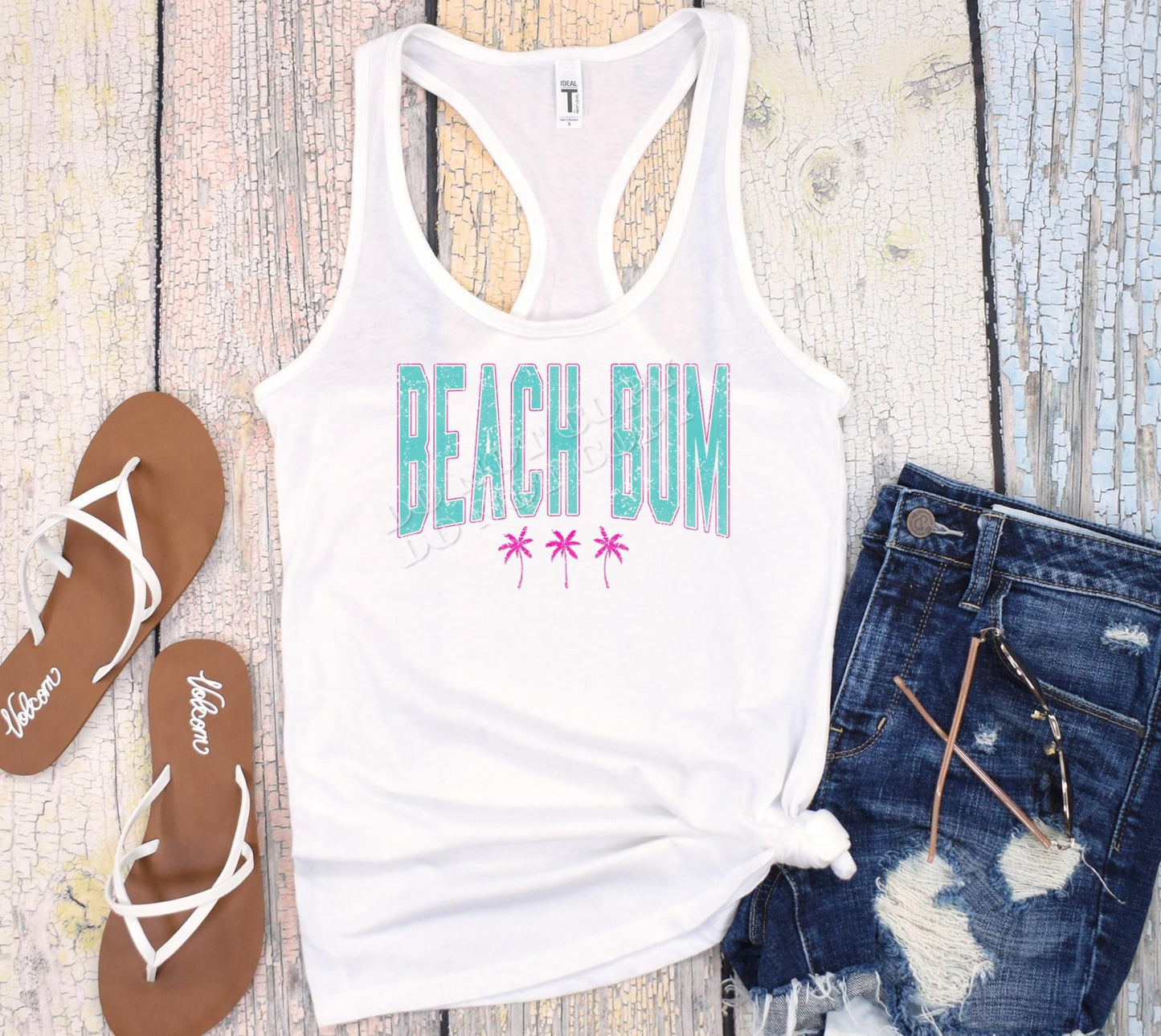 Beach Bum T-Shirt – Summer graphic tee for beach lovers, casual coastal style unisex shirt by LDC Designz.
