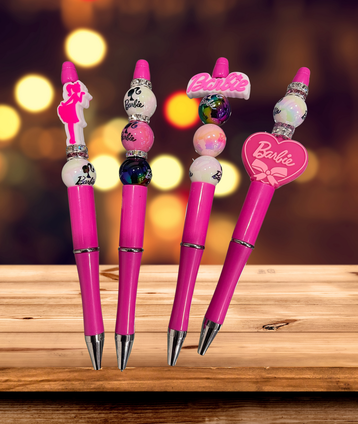 "Colorful custom beaded pens handmade by LDC Designz — stylish writing pens, perfect for gifts, planners, and office accessories".