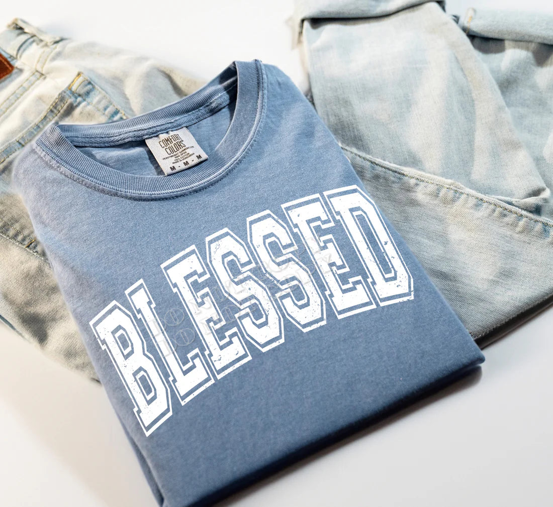 Blessed Sweatshirt - Faith-based inspirational design with soft, comfortable fabric, perfect for layering during cooler months.
