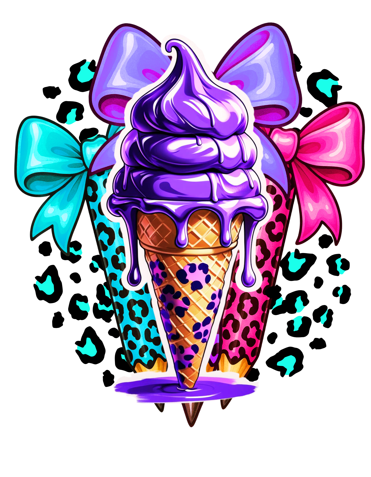 Bright and colorful back-to-school custom graphic t-shirt with name personalization, featuring school-themed elements like pencils, ice cream, bows, and animal print – perfect for kindergarten and elementary students.