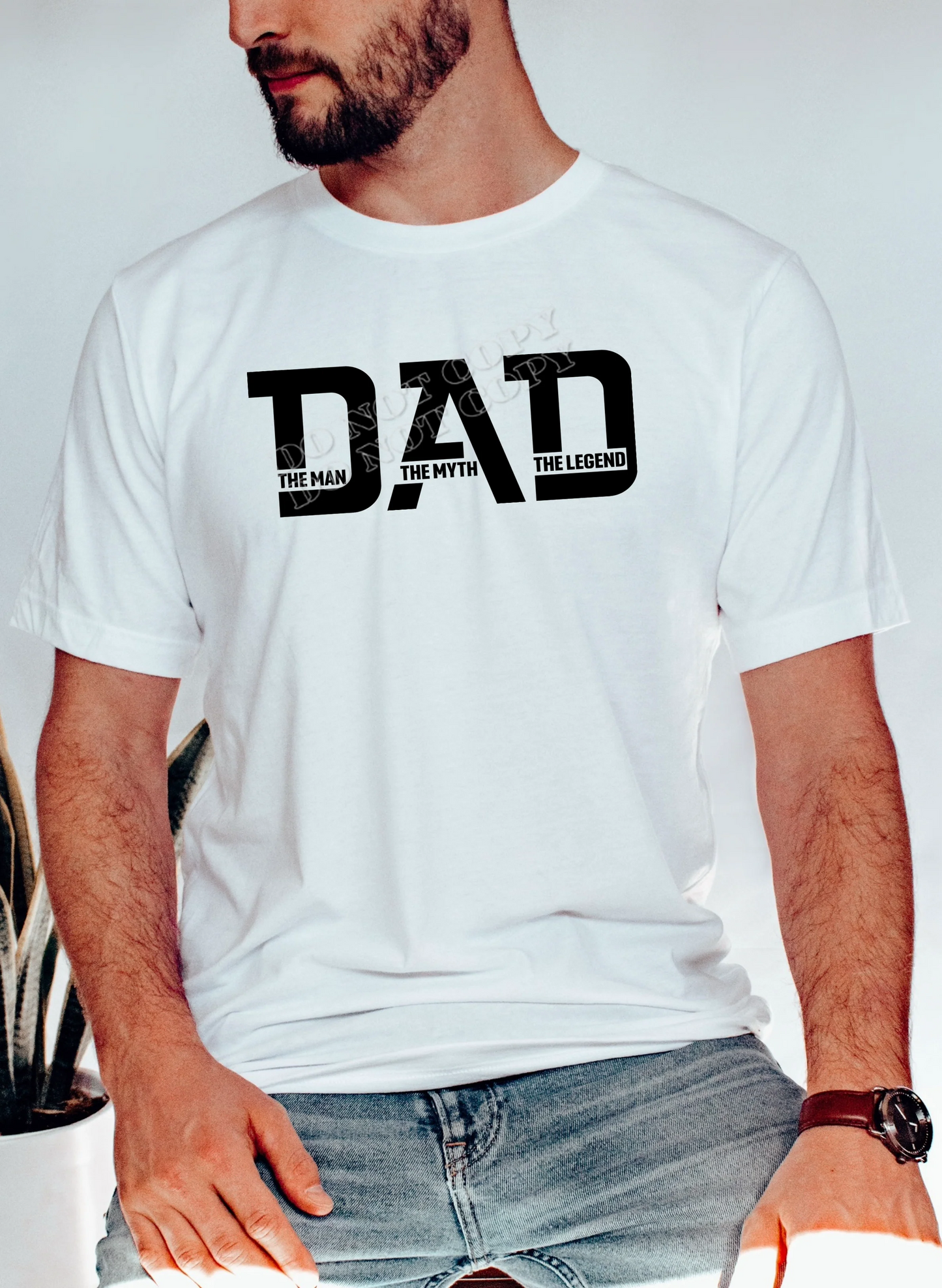 Dad – The Man, The Myth, The Legend T-Shirt – Funny Father’s Day graphic tee for dads, cotton men’s casual t-shirt, legendary dad gift idea from LDC Designz.
