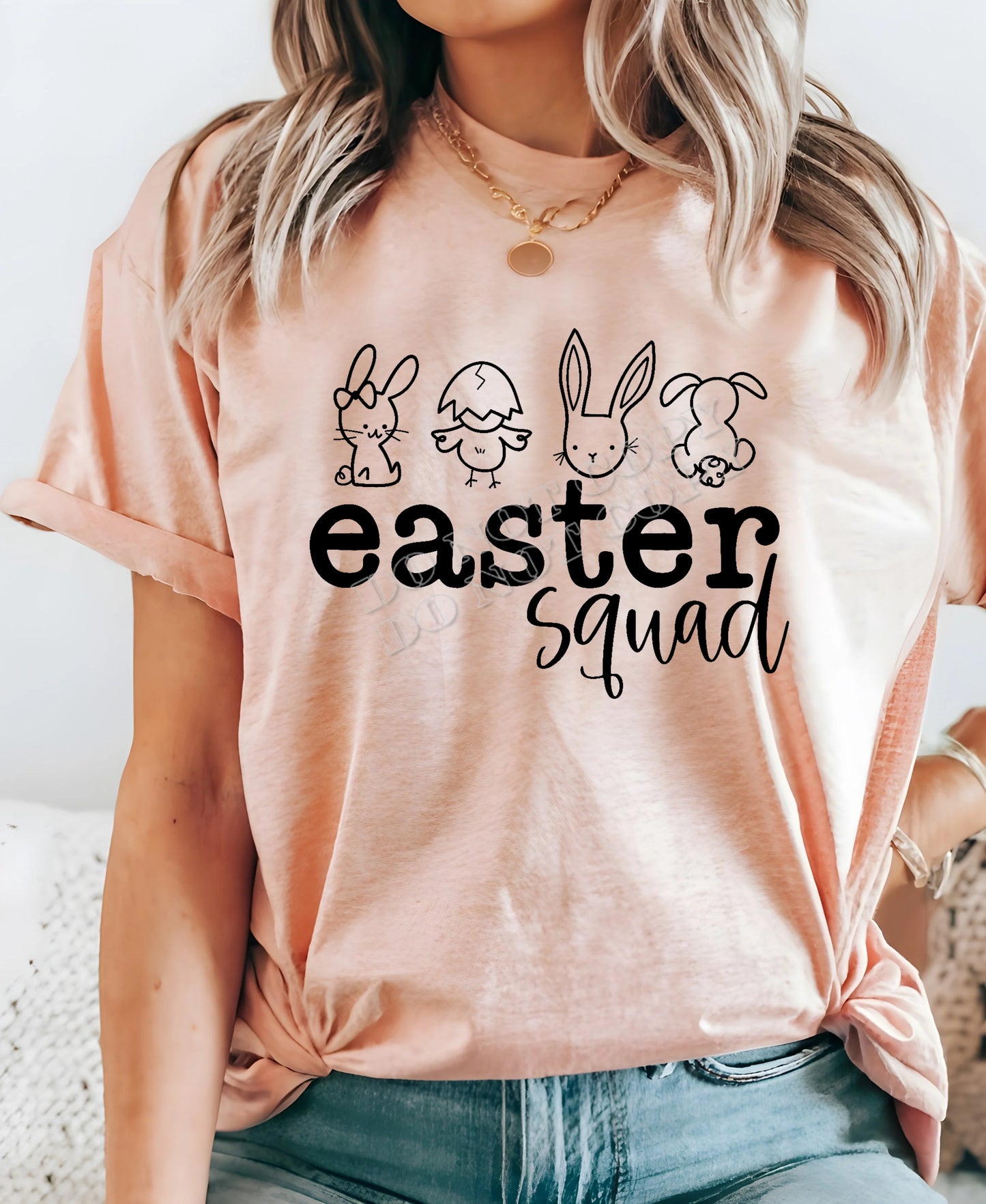 Easter Squad T-Shirt – festive Easter graphic tee for family matching outfits, kids & adults Easter shirts, perfect for egg hunts, church, and spring celebrations.