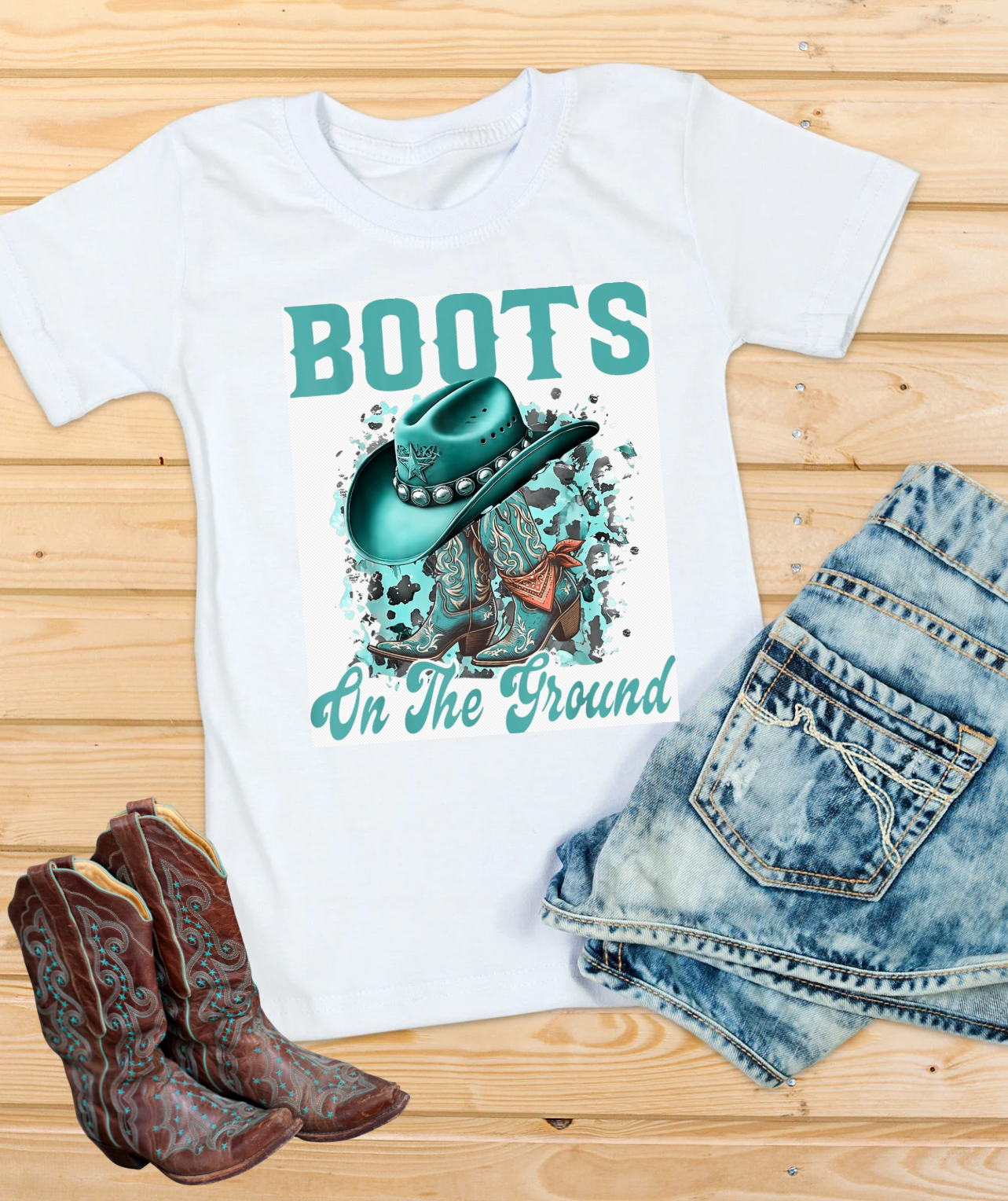 BOTG Turquoise Cowgirl T- Shirts