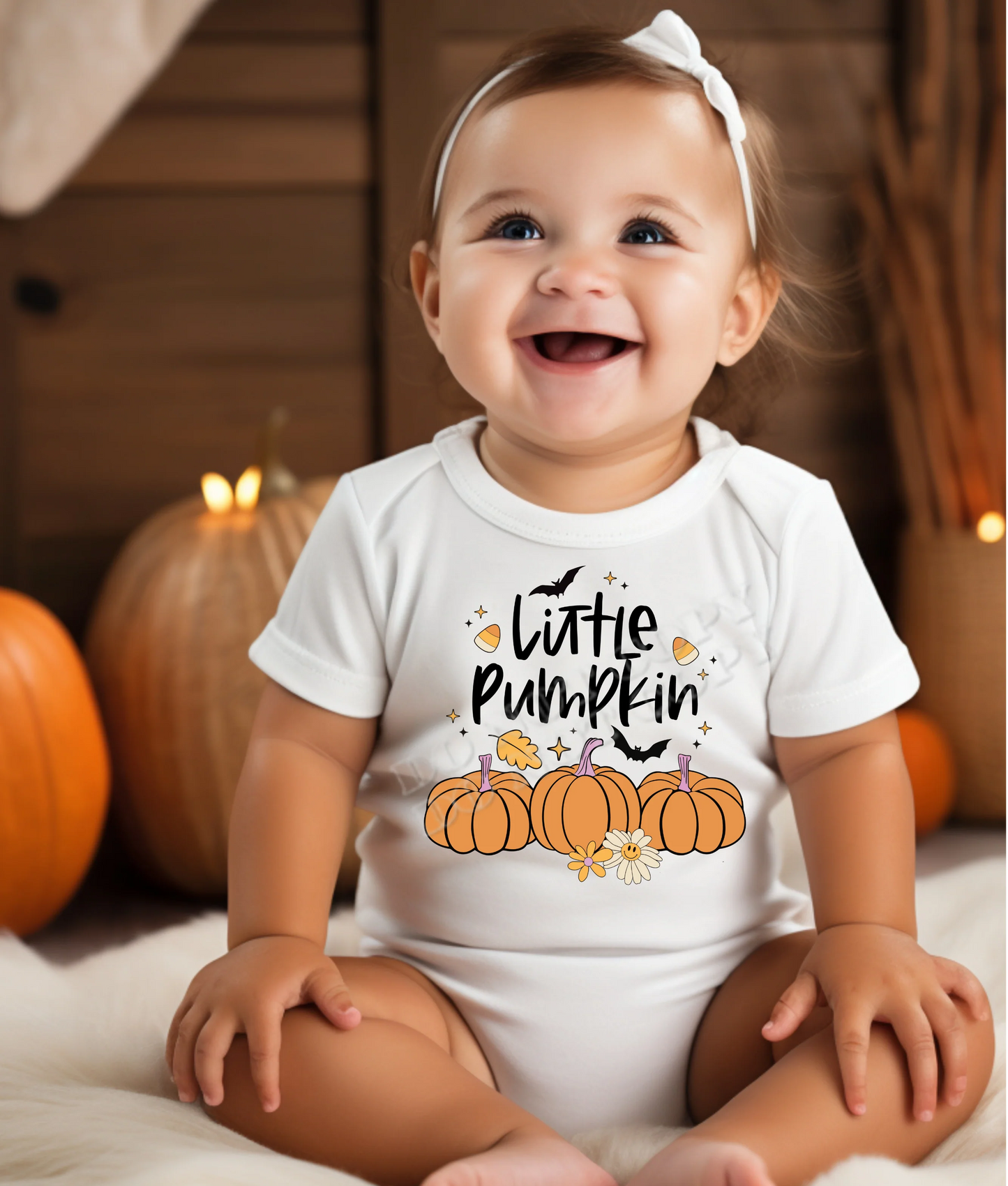 “Little Pumpkin Onesies – cute fall baby outfit with seasonal pumpkin design, perfect for Halloween and Thanksgiving, baby shower gifts, and autumn family photos.”