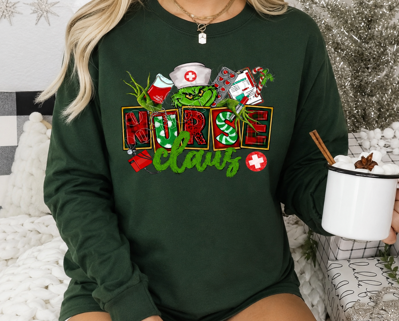 Nurse Grinch (Long Sleeve) T-Shirts