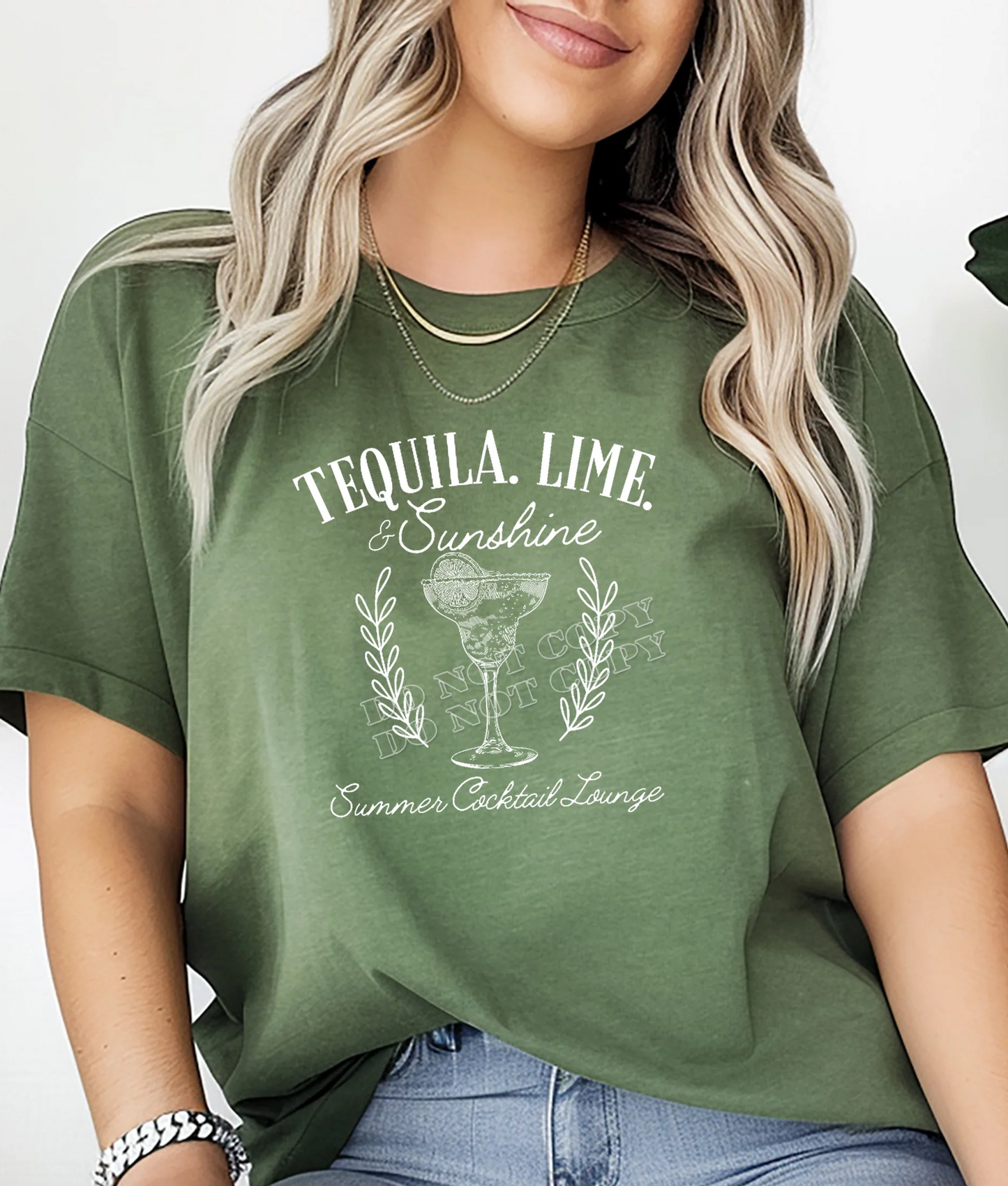 Tequila Lime Sunshine T-Shirt – Fun summer graphic tee with bold lettering, casual and stylish women’s graphic t-shirt from LDC Designz.