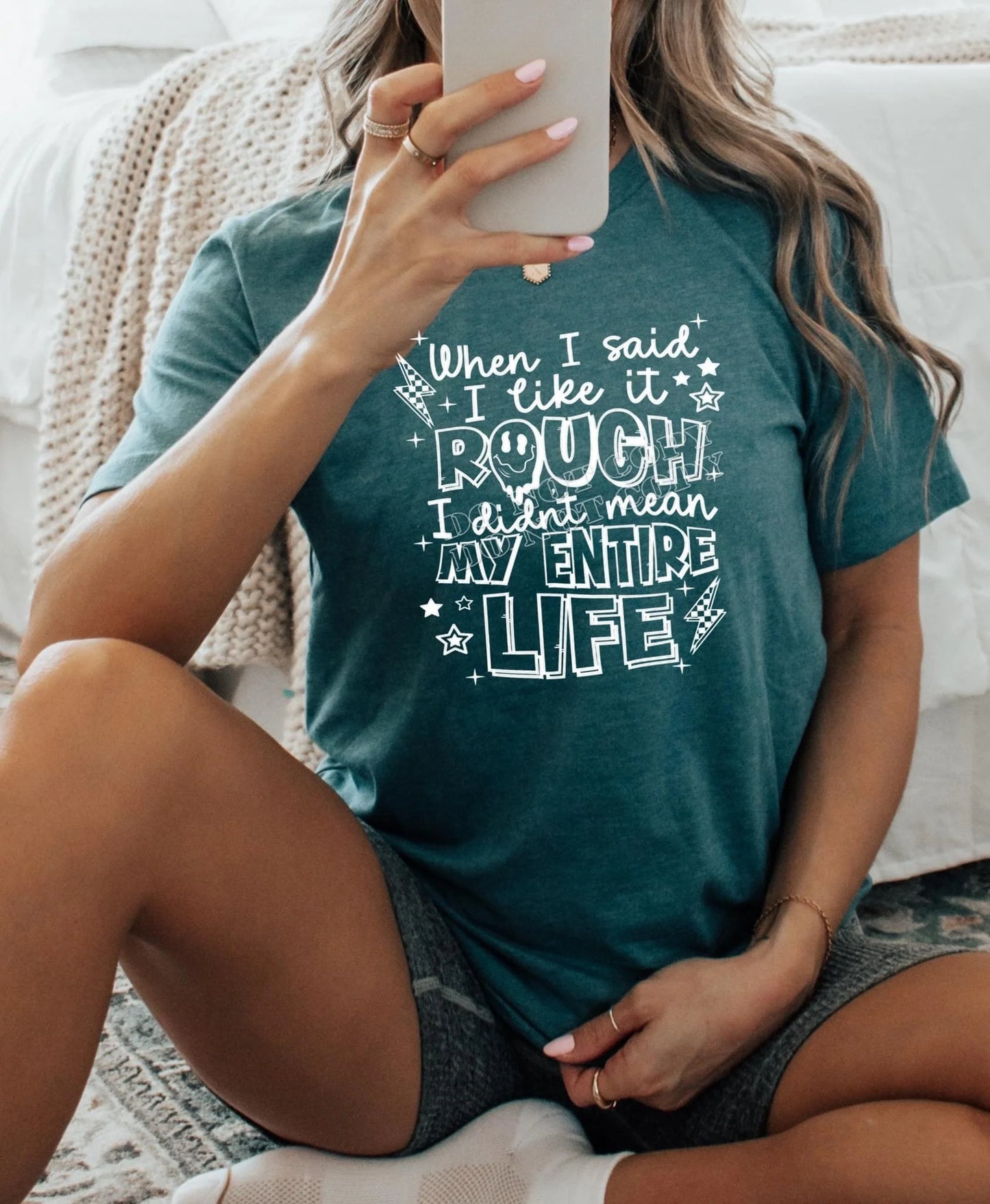 When I Said I Like It Rough T-Shirt – Funny unisex graphic tee with bold statement design from LDC Designz.