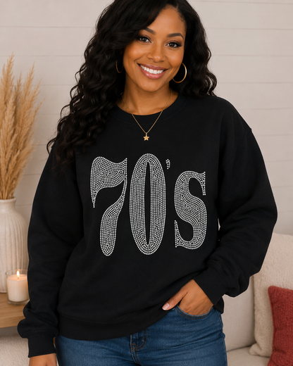 ✨ 70’s Rhinestone Sweatshirt ✨
