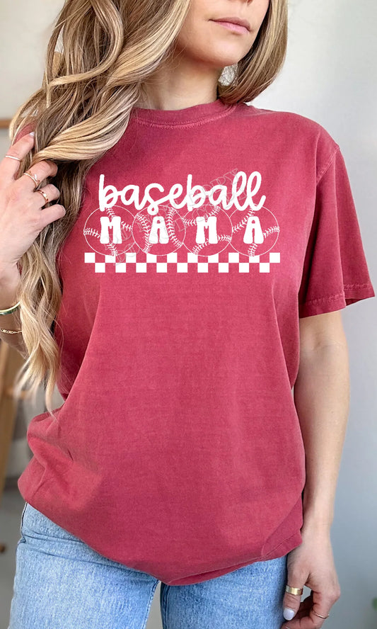 “Baseball Mama T-Shirt – Cute graphic tee for baseball moms, perfect for game day, sports events, and casual wear | LDC Designz”