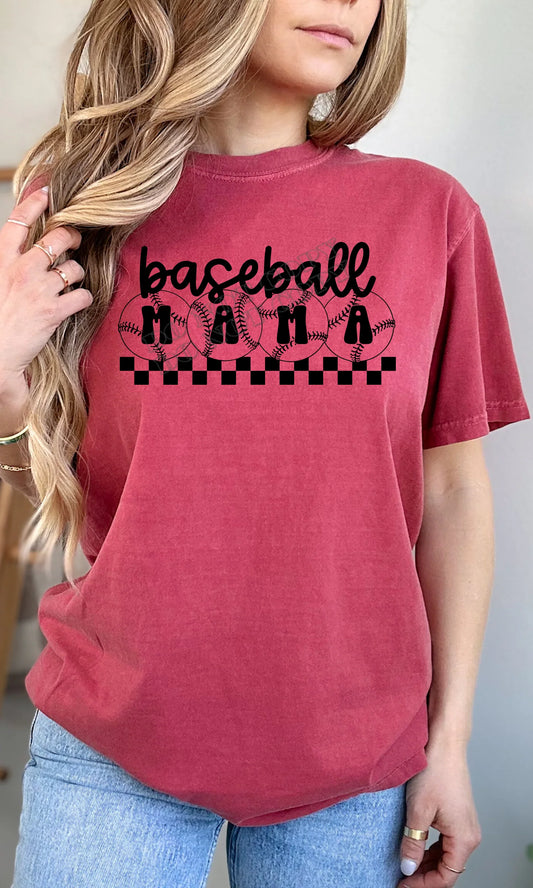 “Baseball Mama T-Shirt – Cute graphic tee for baseball moms, perfect for game day, sports events, and casual wear | LDC Designz”