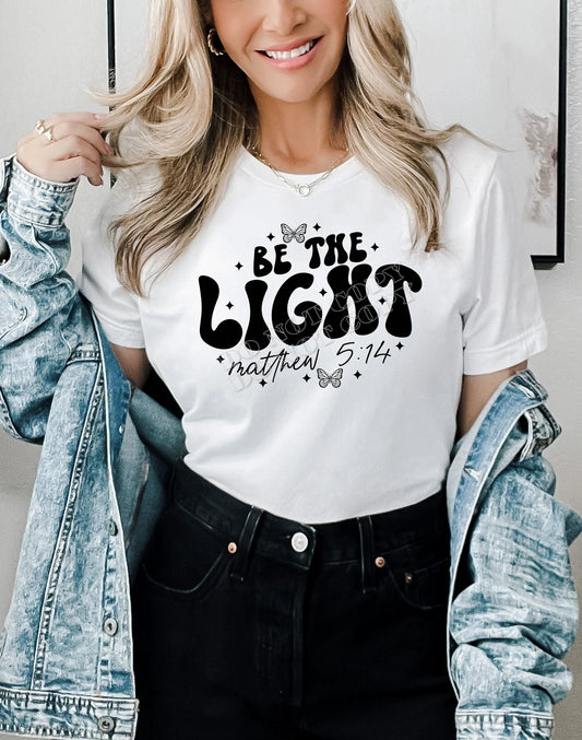 Be the Light – Matthew 5:14 Christian T-Shirt | Inspirational Bible Verse Graphic Tee | Faith-Based Apparel from LDC Designz.