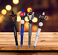 "Colorful custom beaded pens handmade by LDC Designz — stylish writing pens, perfect for gifts, planners, and office accessories".