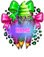 Bright and colorful back-to-school custom graphic t-shirt with name personalization, featuring school-themed elements like pencils, ice cream, bows, and animal print – perfect for kindergarten and elementary students.