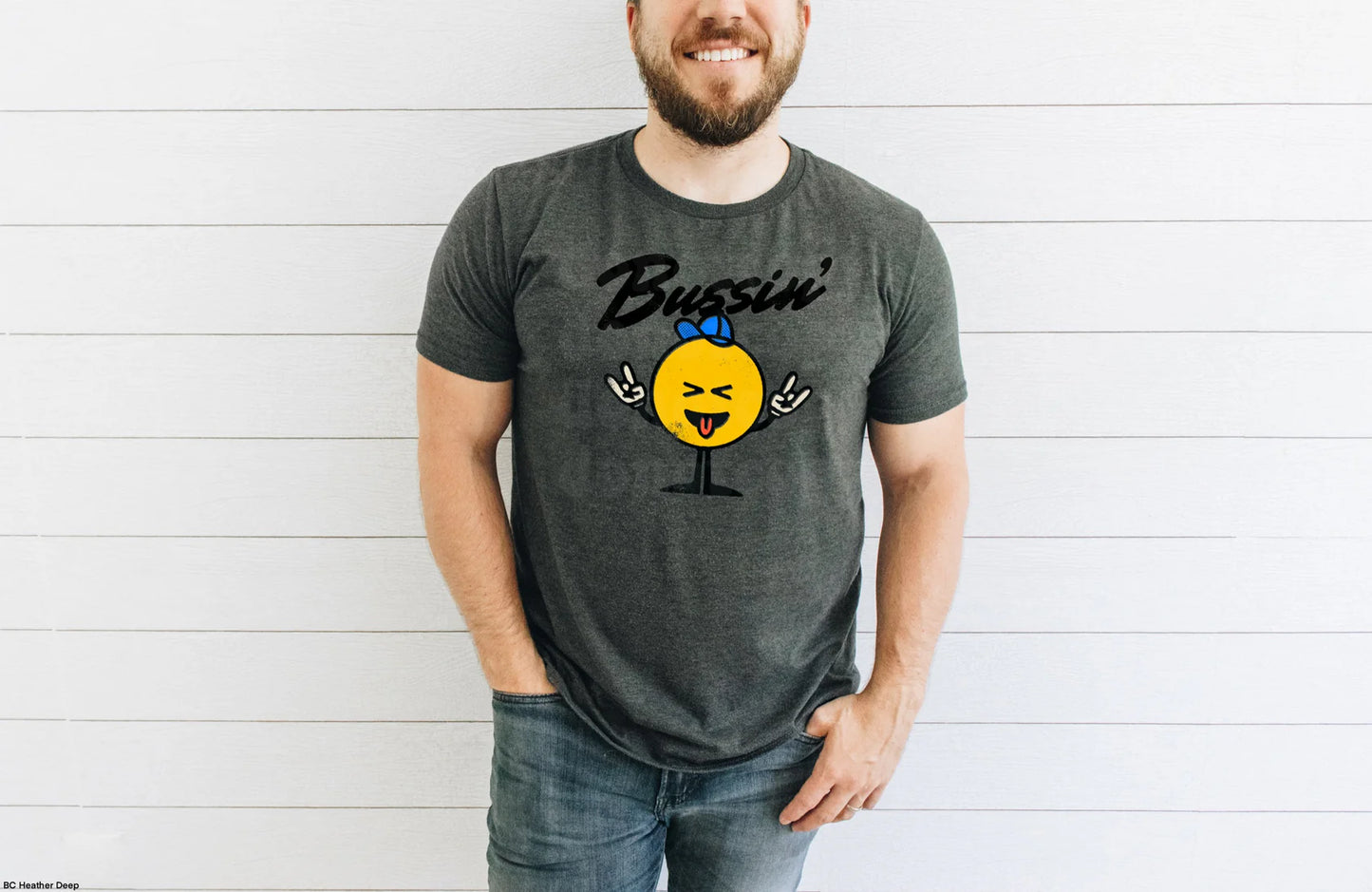 Bussin T-Shirt – trendy streetwear graphic tee from LDC Designz, unisex cotton shirt for men, women, and teens, perfect casual urban style fashion.