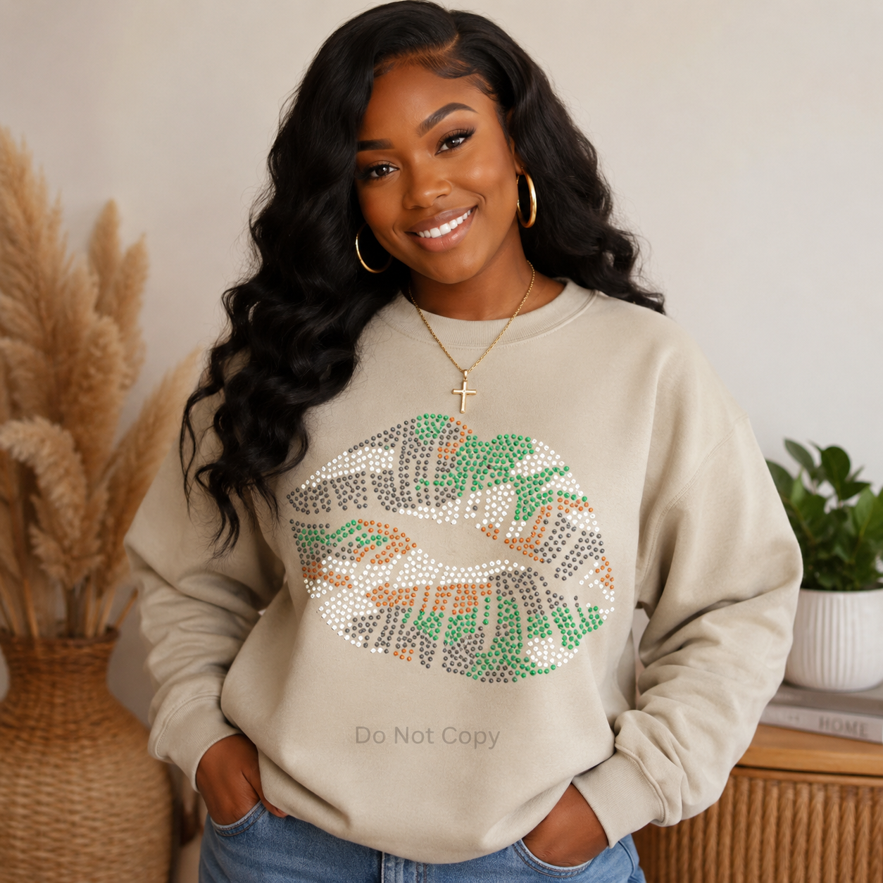Camo Lips Rhinestone Collection