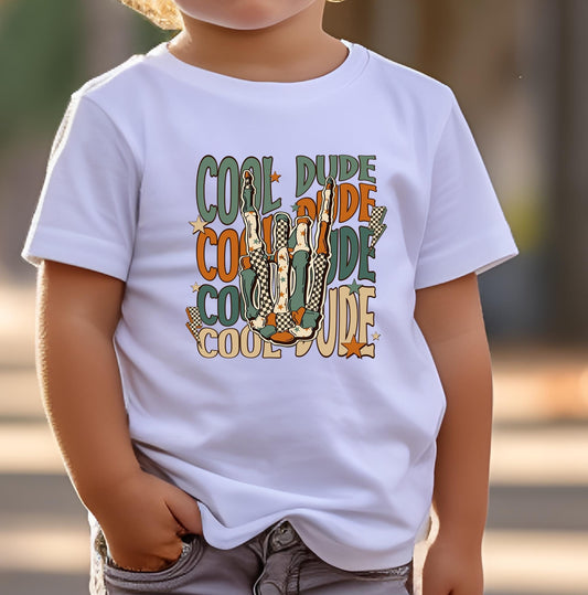 Cool Dude T-Shirt – trendy boys’ graphic tee with bold design, casual kids clothing, youth fashion apparel by LDC Designz.