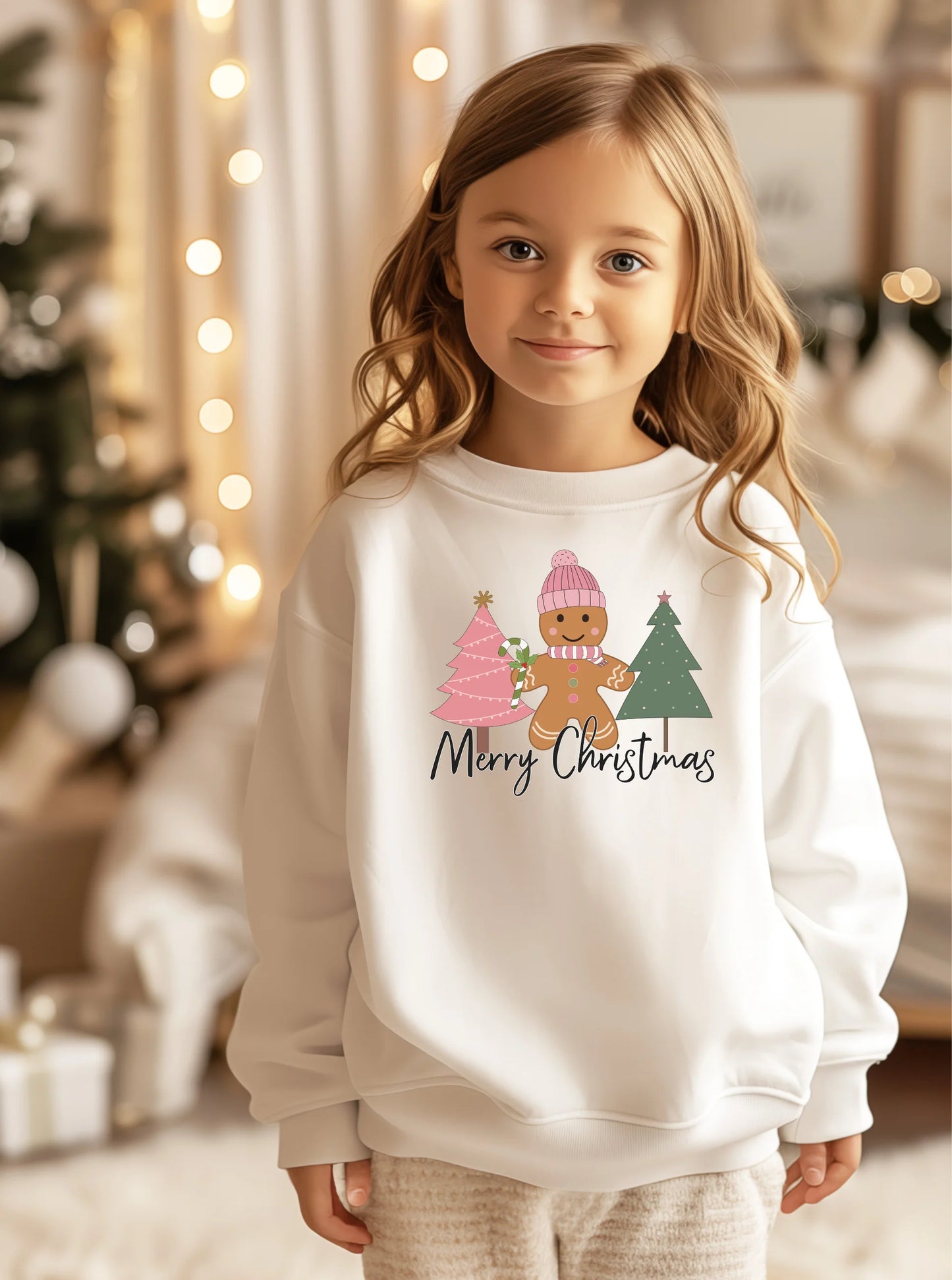 Merry Christmas Gingerbread Youth Sweatshirt
