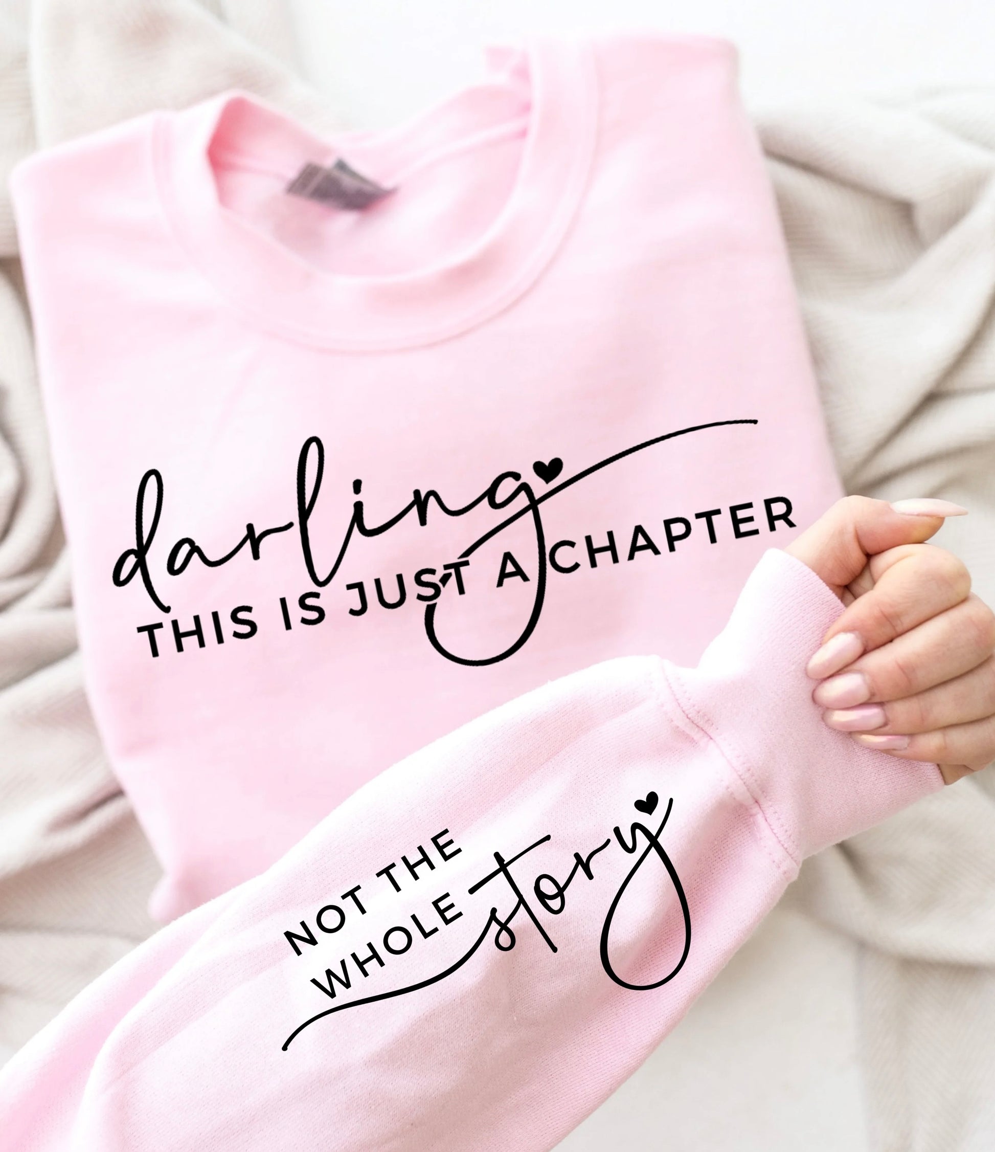 Darling This Is Just a Chapter T-Shirt – Inspirational graphic tee with motivational quote, empowering apparel for women and men by LDC Designz.
