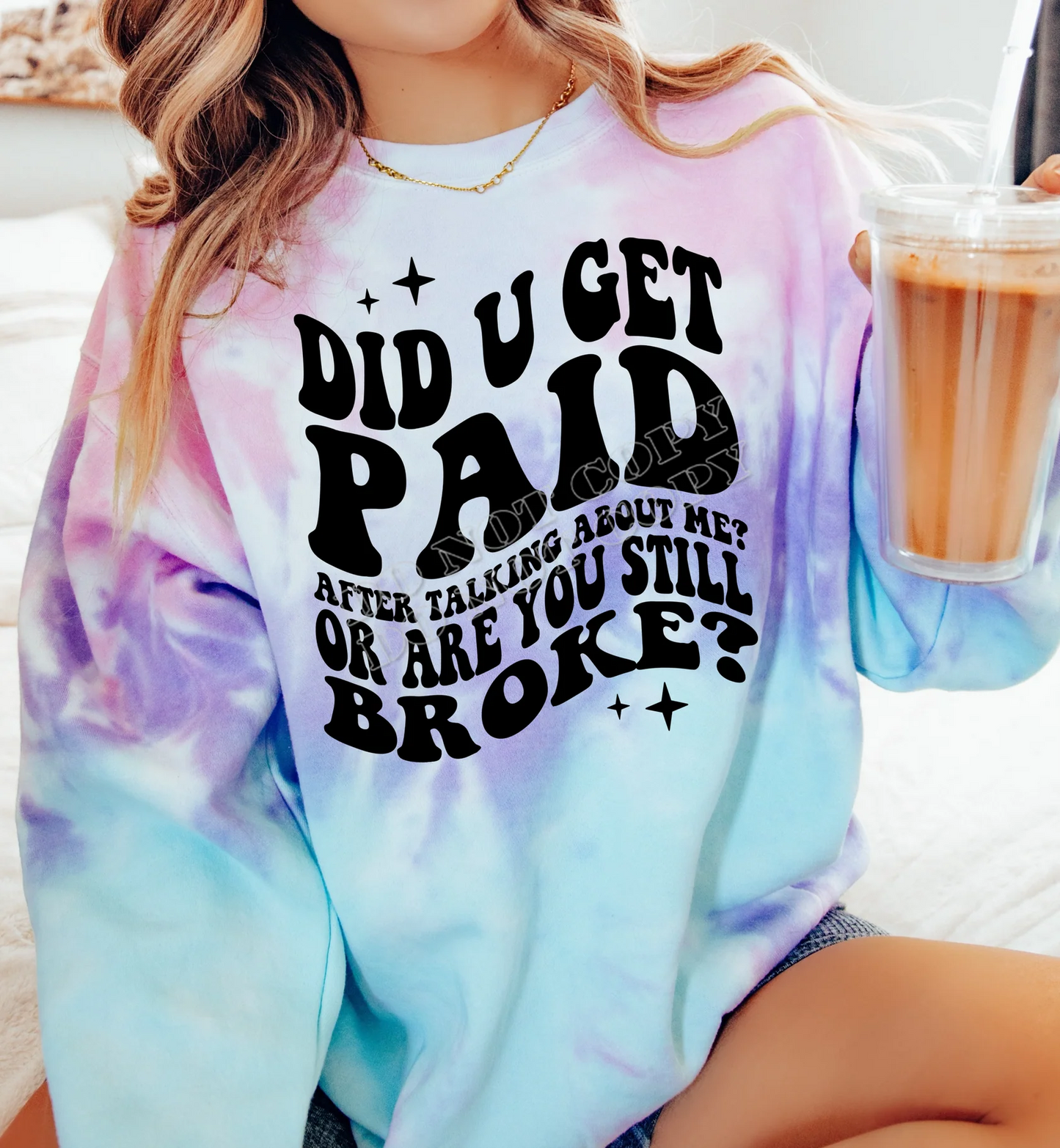 “Did You Get Paid Sweatshirt — funny graphic cozy unisex crewneck sweatshirt for hustlers and entrepreneurs by LDC Designz.”