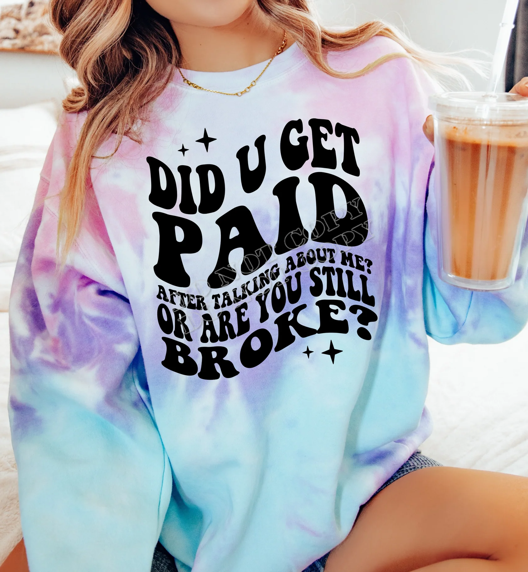 “Did You Get Paid Sweatshirt — funny graphic cozy unisex crewneck sweatshirt for hustlers and entrepreneurs by LDC Designz.”