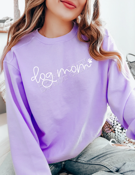 Dog Mama Sweatshirt – cozy cotton-blend pullover for dog lovers and proud pet moms – cute dog mom apparel from LDC Designz.