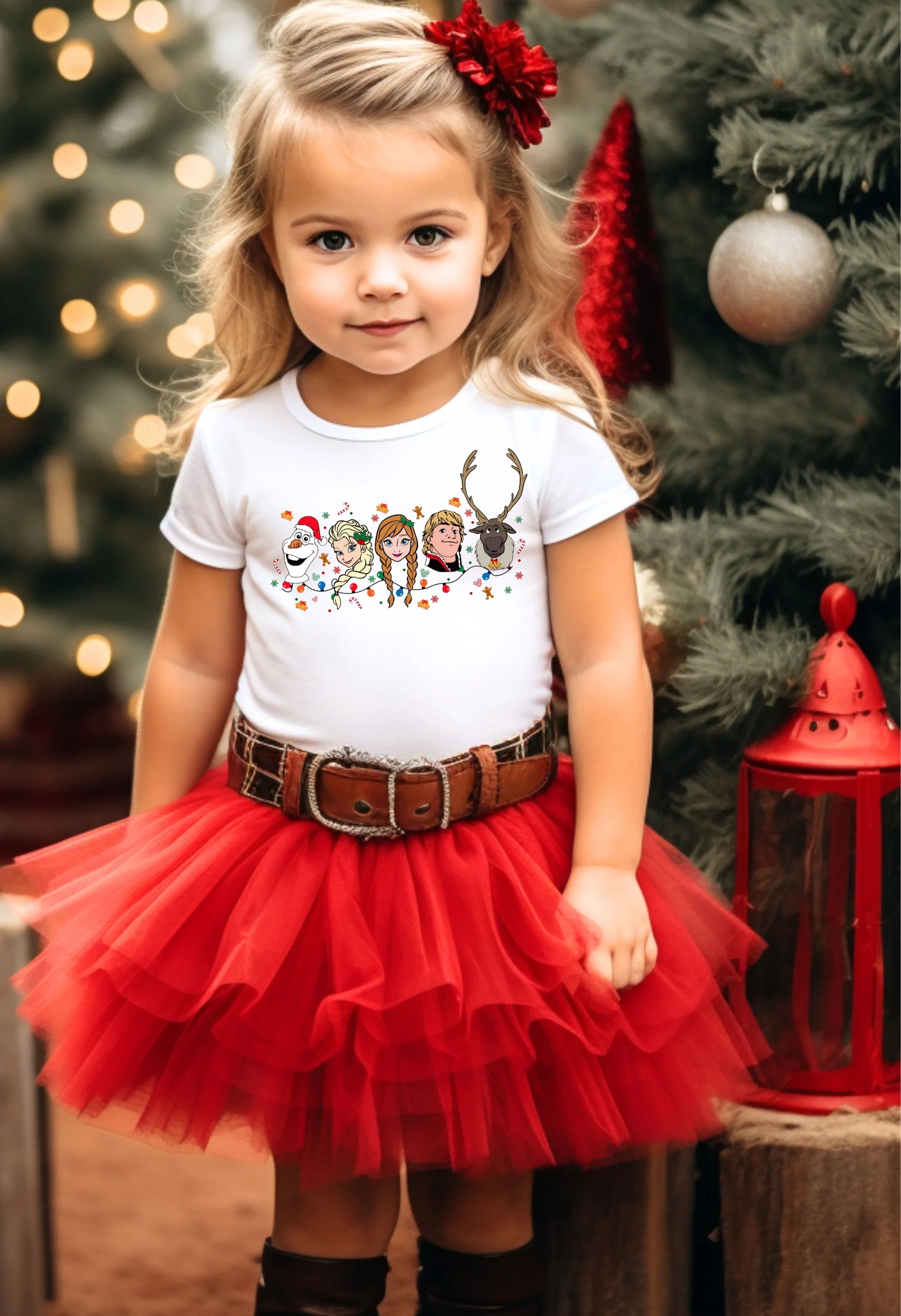 Frozen Toddler Christmas T-Shirt – festive with snowflakes, perfect holiday tee for toddlers from LDC Designz