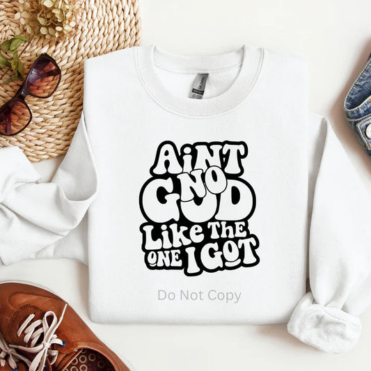 G.O.A.T. (God Over All Things) Sweatshirt by LDC Designz – Faith-Based Christian Apparel, Inspirational Religious Sweatshirt for Men and Women.