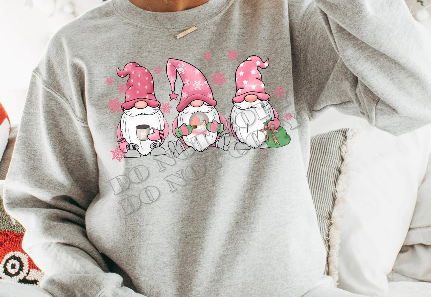 "Gnomes Long Sleeve T-Shirts – festive holiday graphic tees with cute gnome designs, cozy seasonal apparel from LDC Designz"