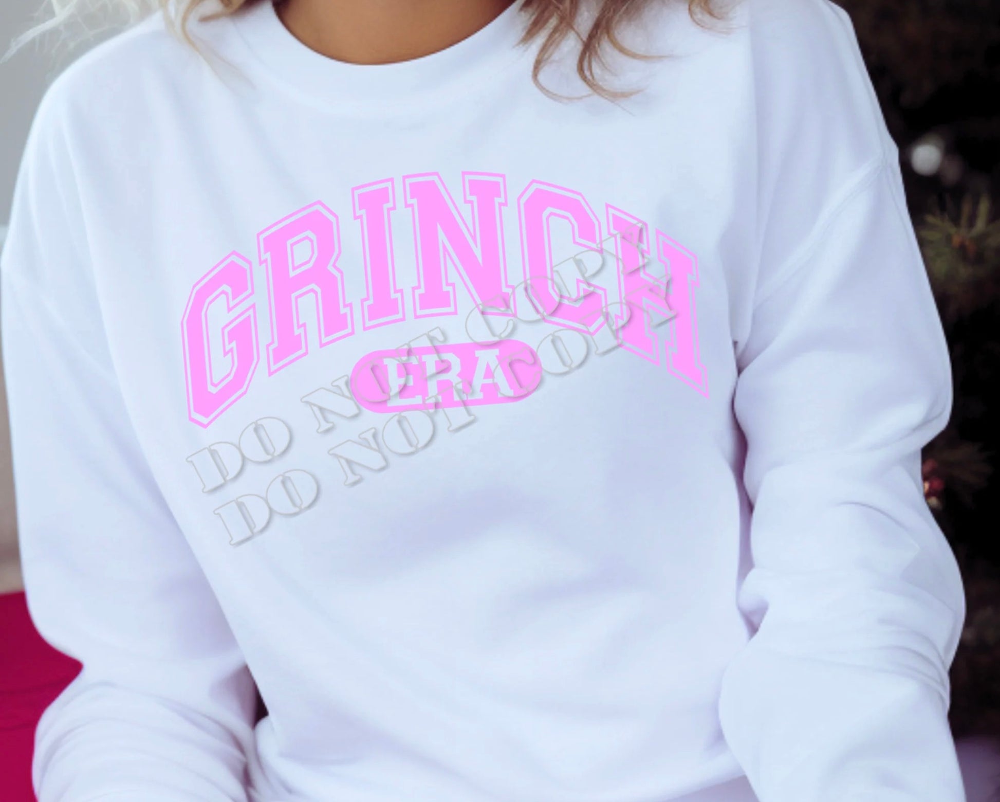 Grinch Era Christmas sweatshirt with bold festive graphic, cozy unisex fleece holiday sweater perfect for winter and Christmas outfits.