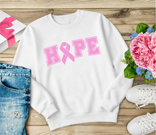 HOPE with Cancer Ribbon Sweatshirts