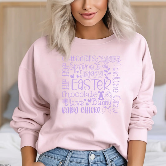 “I’m a Mom of Easter Lavender Ink Sweatshirt – Cute Easter outfit for moms, lavender spring sweatshirt by LDC Designz”