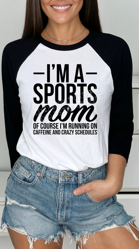I’m a Sports Mom Baseball Jersey T-Shirt – game day graphic tee for proud sports moms, stylish baseball jersey shirt for cheering at games – LDC Designz.