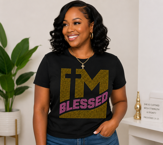 I’m Blessed Rhinestone T-shirt