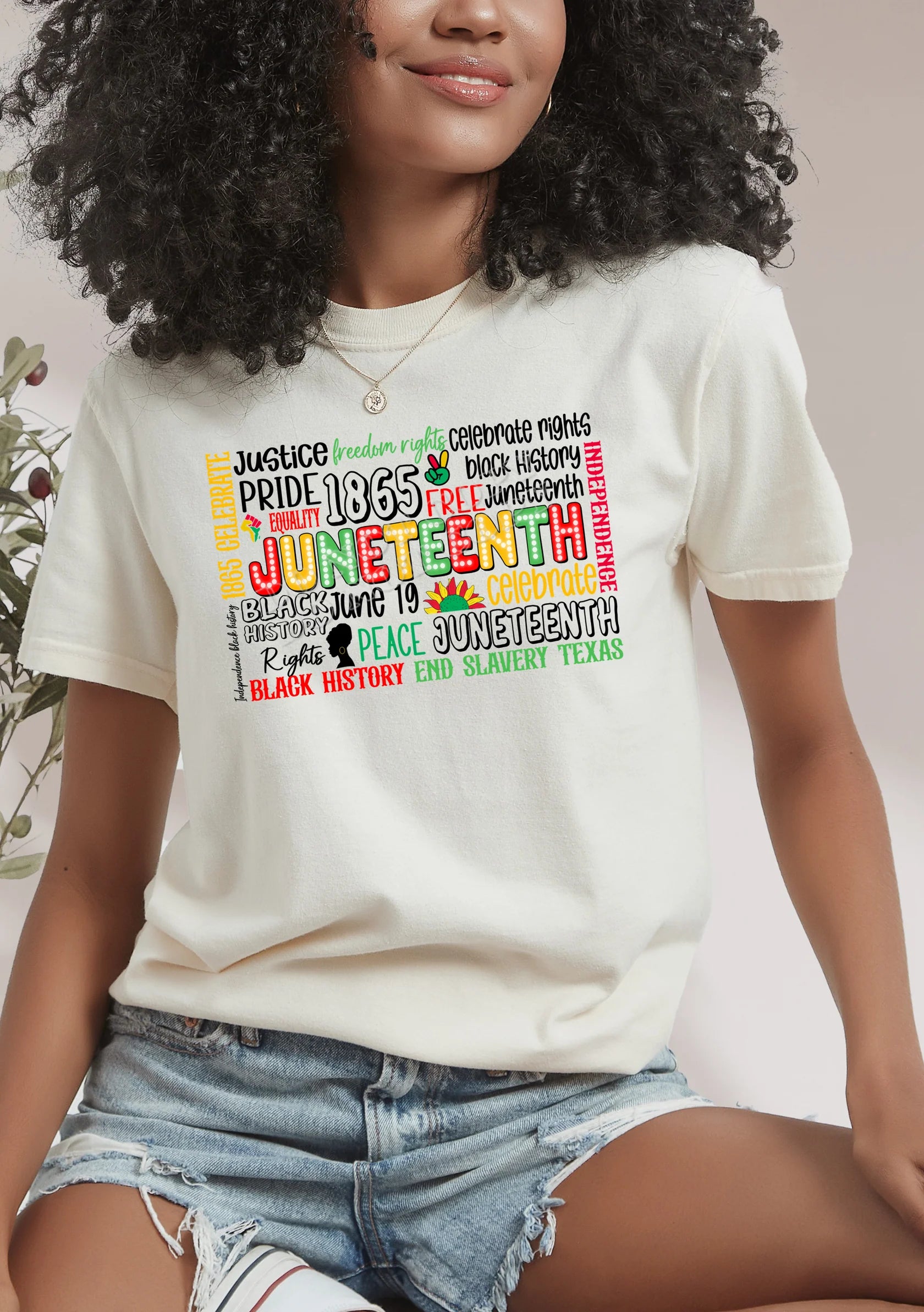 Juneteenth T-shirt with bold design celebrating freedom and emancipation. High-quality shirt for Juneteenth celebrations and Black history pride.