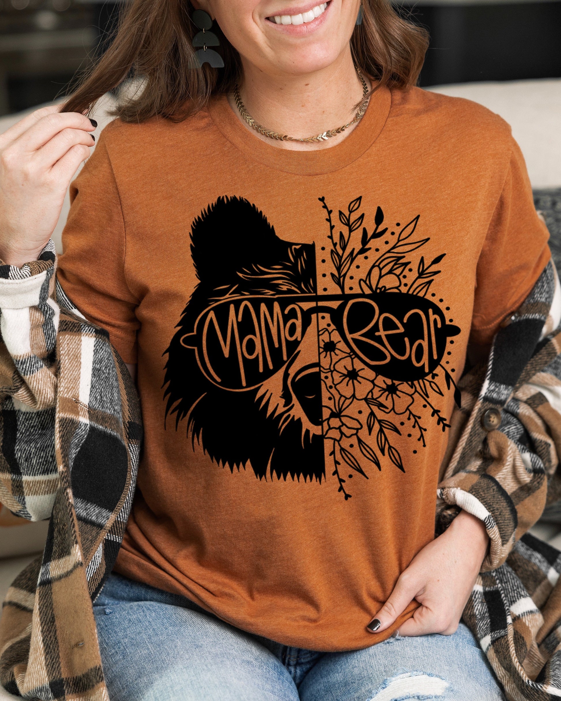 Mama Bear T-Shirt – cute mom life graphic tee from LDC Designz, featuring bold “Mama Bear” design, perfect gift for moms and casual outfits.