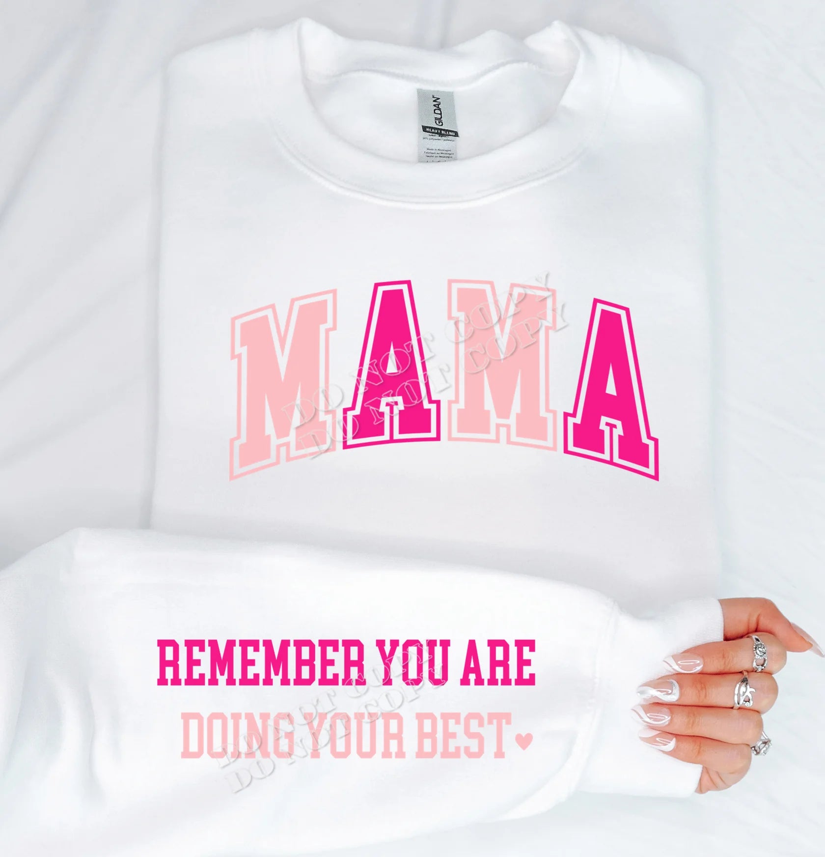 Mama “Remember You Are Doing Your Best” Sweatshirt – cozy motivational sweatshirt for moms, inspirational motherhood apparel, thoughtful gift for new moms from LDC Designz.
