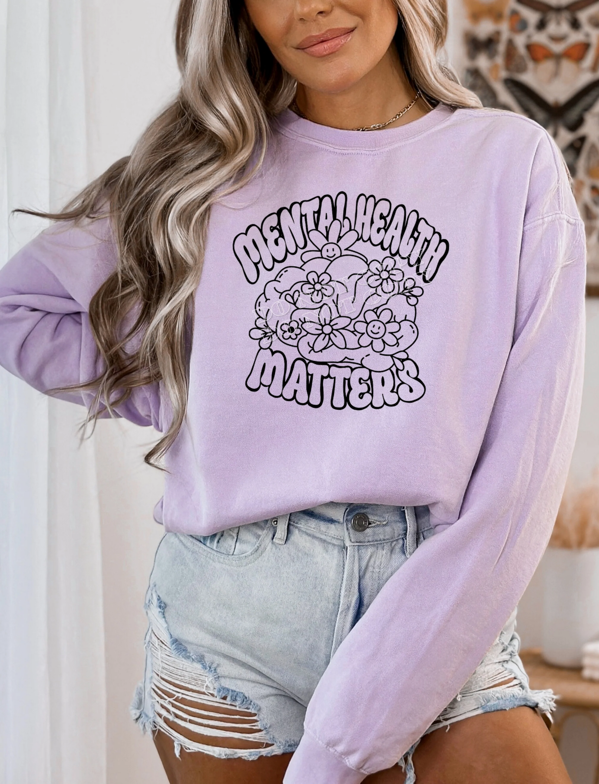 “Mental Health Matters Sweatshirt – Mental Health Awareness Apparel, Comfortable Self-Care Clothing, Inspirational Sweatshirt for Women & Men”.