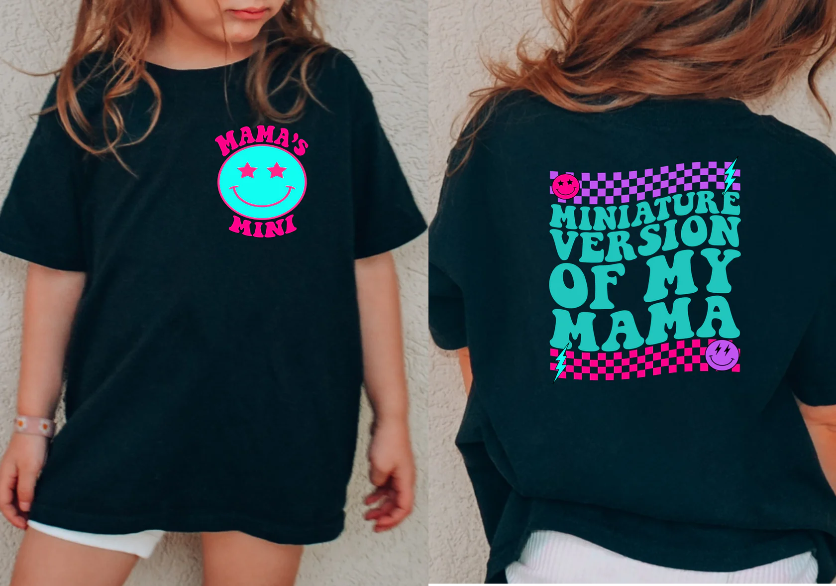 Miniature Version of My Mama T-Shirt – cute toddler graphic tee for mommy and me matching outfits by LDC Designz, soft cotton kids' shirt perfect for family photos and gifts.