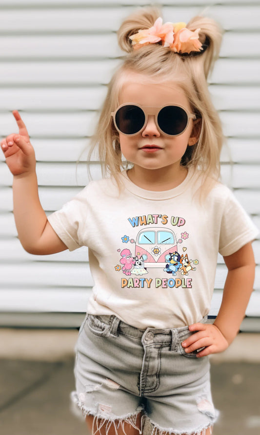 Party People Toddler T-Shirt – fun and festive kids' graphic tee for birthdays and celebrations, soft cotton toddler shirt from LDC Designz.
