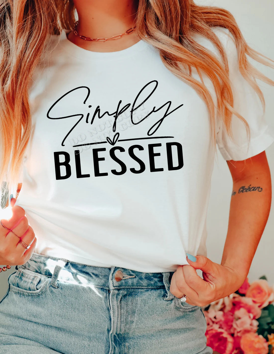 Simply Blessed T-Shirt – Christian graphic tee with inspirational faith-based design from LDC Designz.