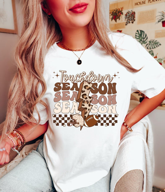 "Touchdown Season T-shirt – Game day football tee for fans, moms, and tailgaters | Custom sports apparel by LDC Designz"